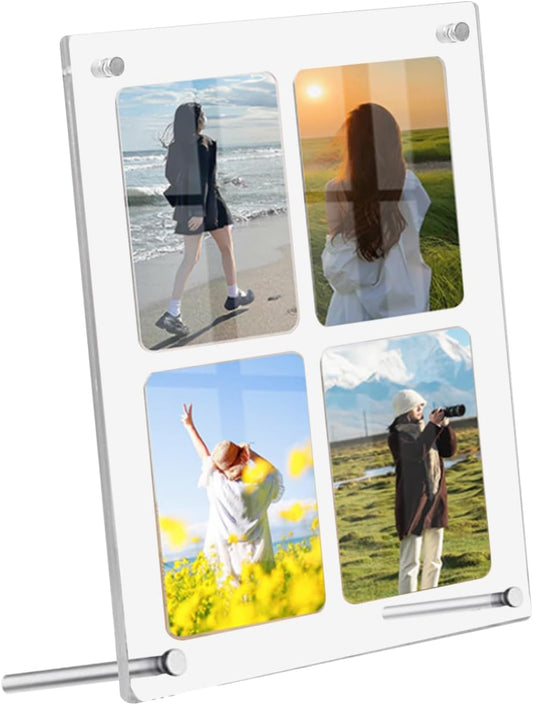 Shield PRO Trading Card Display Case, Card Stand, 4 Rows with Base, Sunburn Protection, Scratch Prevention, Anti-Aging Protection, Storage Collection, Compatible with Yu-Gi-Oh, Pokemon Cards, Trading