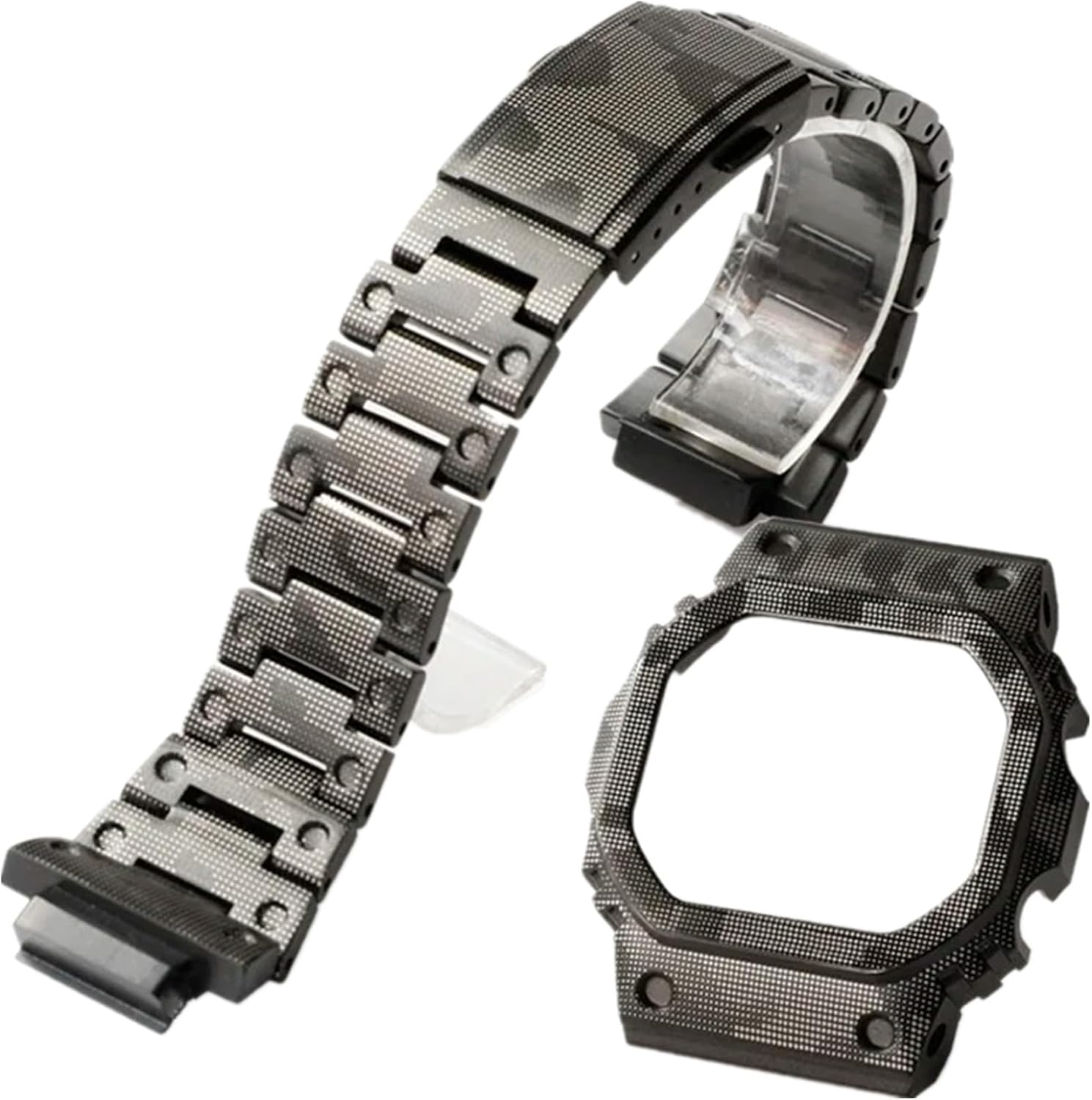 [JUSUTEK] 2025 Innovation Watch Band + Case Set Compatible for G-SHOCK Compatible with DW-5600/5000/5025/5030/5035/GW-B5600/GWX-5600/GB5600B Metal Custom, Men's Watch Modification Replacement