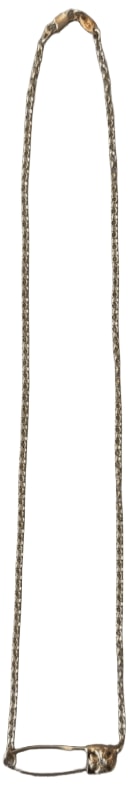 CHROME HEARTS 22K 'YELLOW GOLD' DIAMOND SAFETY PIN NECKLACE