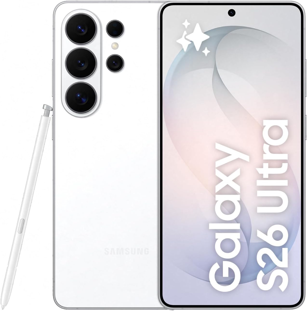 Samsung Galaxy S26 Ultra 1TB, White, Galaxy AI Compatible, SIM Free Smartphone, Mobile Phone, FeliCA Compatible, Genuine Samsung, 6.9 Inch, Lightweight Approx. 7.4 oz (214 g), IP68 Waterproof and Dustproof, QHD+, Battery 5,000 mAh, SM-S948QZWFSJP