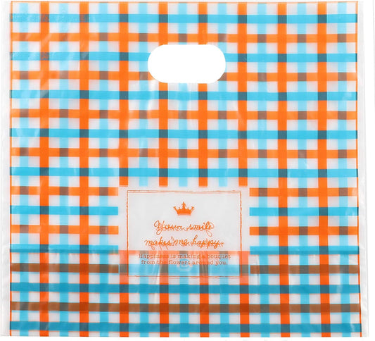 Pearl Metal W-18124 Candy Bag Wrapping Set, Multi, Size (W x H x D): 9.1 x 8.7 x 4.3 inches (230 x 220 x 110 mm), Small Size Checker, Bottom Gusset, Set of 28