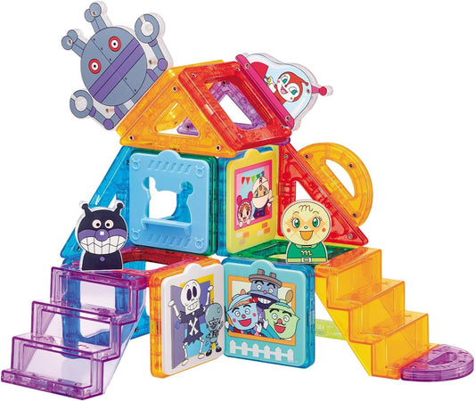 [BANDAI] Anpanman Magnetic Panel Click & Learn! DX Set with Lots of Fun - For ages 18 months and up