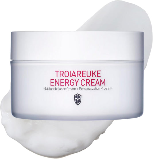 TROIAREUKE Energy Cream/Face Moisturizing, Face Cream/Peptides, Galactomyces, Niacinamide, Pine Leaf Extract, Formulation/Skin Care, Beauty (4.2 fl oz (125 ml)