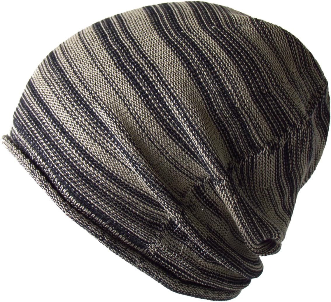 EdgeCity Men's Knit Cap in Cotton/Acrylic, Made in Japan