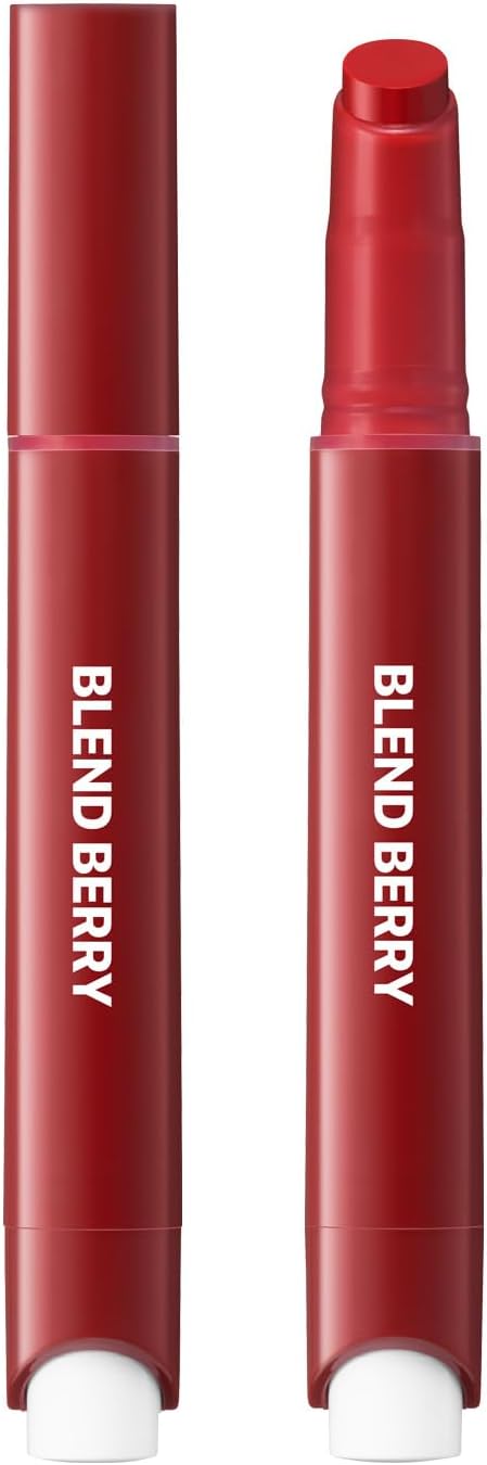 BLEND BERRY 001 Lip Balloon, Red Type, Plumper, Glossy, Tinting Effect, Thick Moisturizing, 0.1 oz (2.5 g)