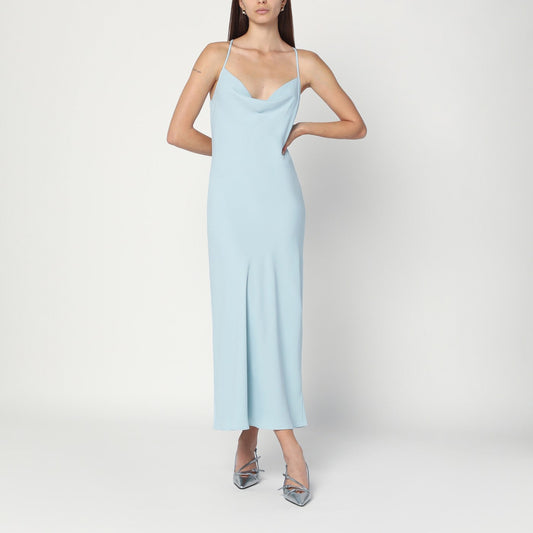 Calvin Klein クレープのカルバンクラインライトブルースリップドレス - Image 1