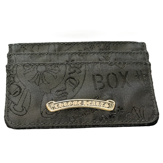 CHROME HEARTS 'NYLON STENCIL' BLACK CARDHOLDER