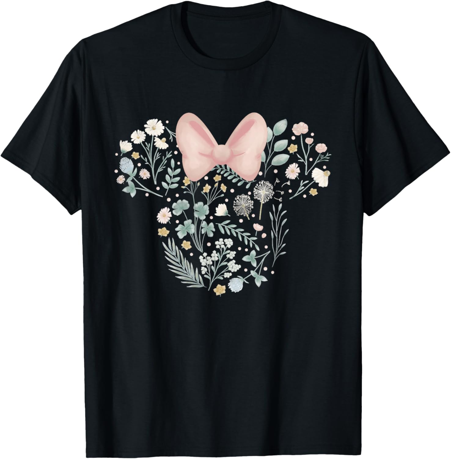Disney Minnie Mouse Icon Spring Flowers Camiseta