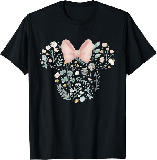 Disney Minnie Mouse Icon Spring Flowers Camiseta