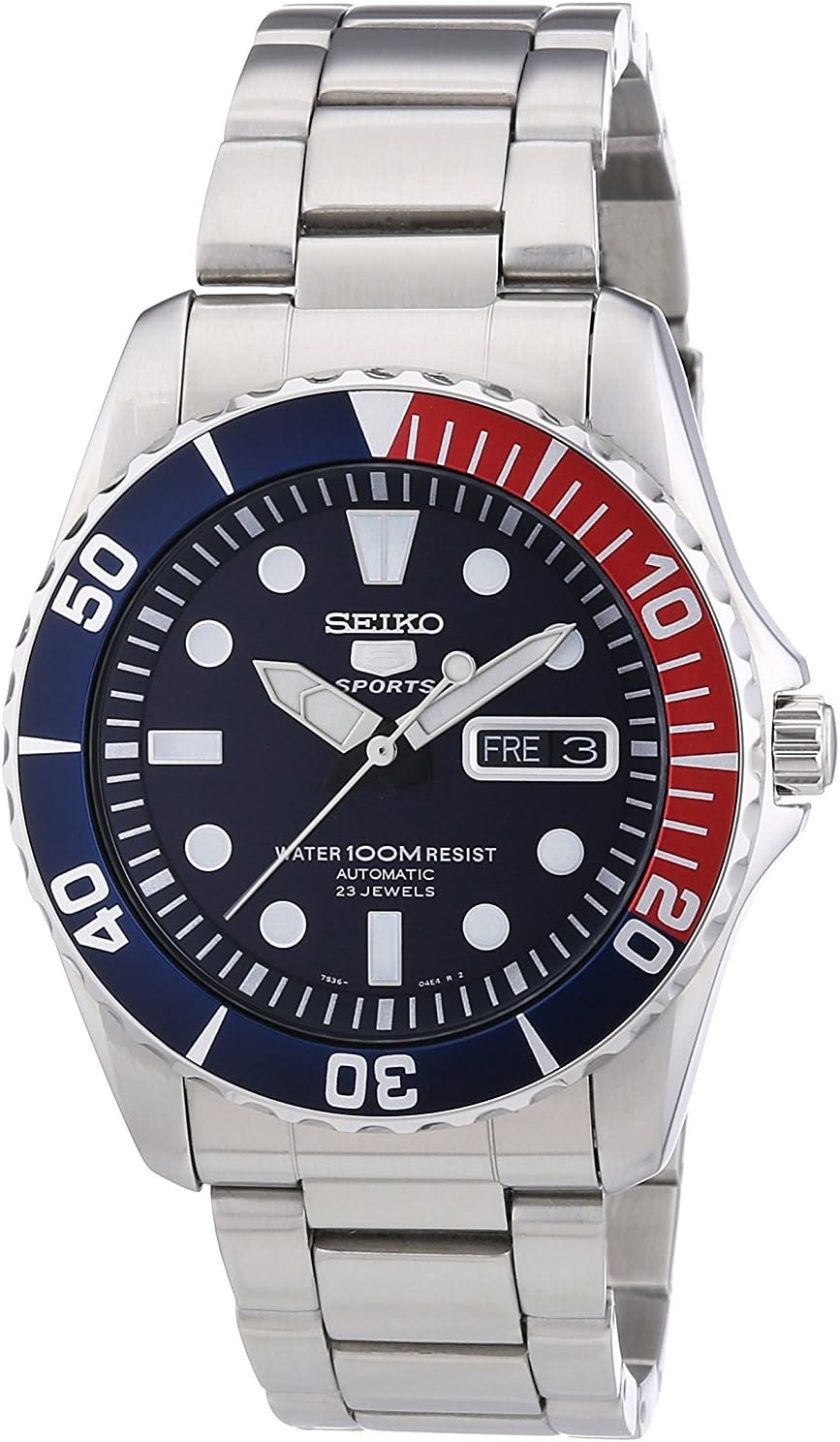 Seiko SNZF15K1 Men's Wristwatch, AUTOMATIC DIVERS 23 JEWELS Automatic Diver, Bracelet Type
