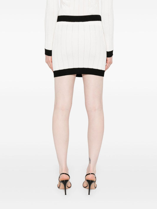 Balmain バルメインニットボタン付きミニスカート - Image 1