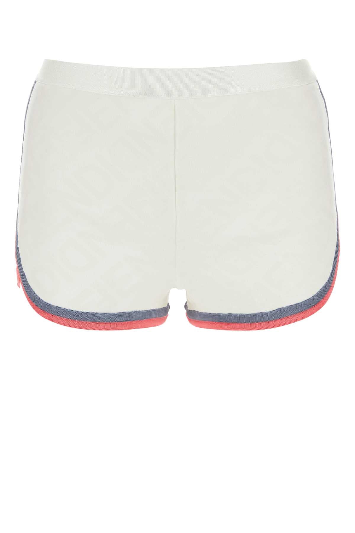 Fendi Ivory Viscose Blend Shorts - Image 1