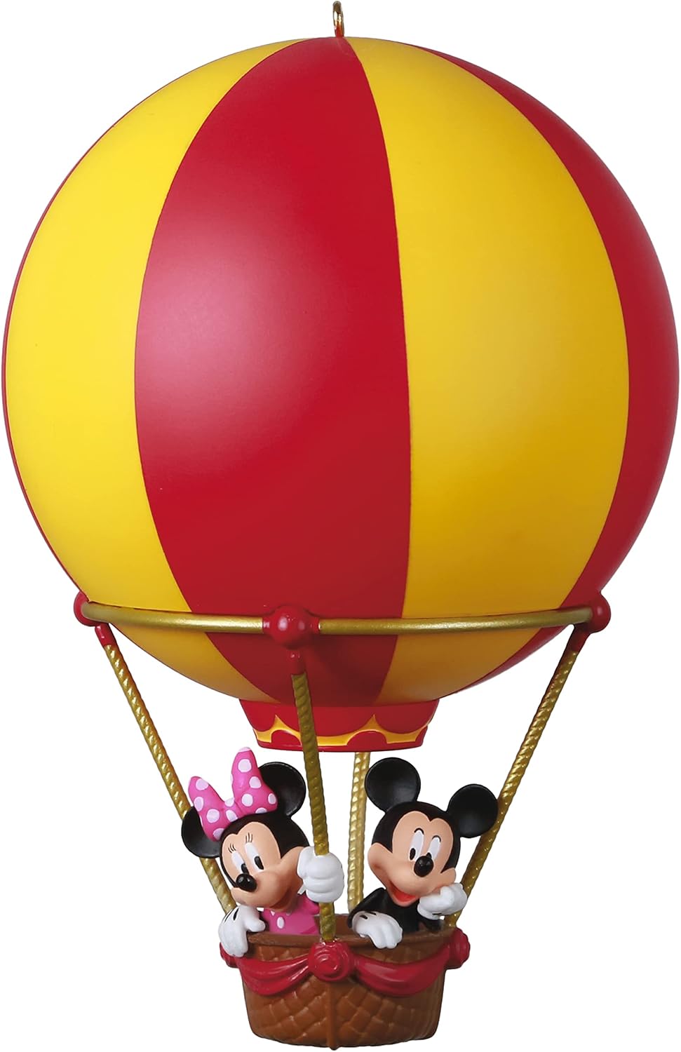 Hallmark Keepsake Adorno de Navidad, plástico 2021, globo aerostático Disney Mickey y Minnie High Flying Friends