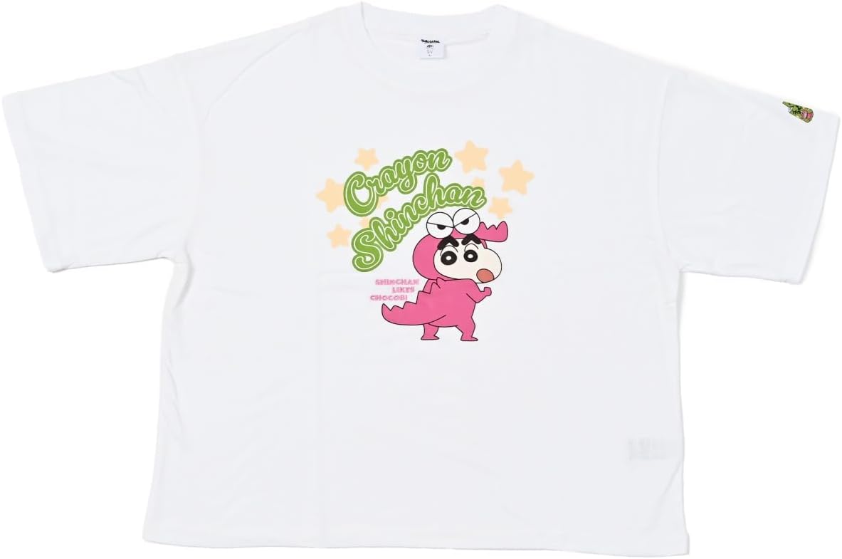 [CRAYON SHINCHAN] Tシャツ 半袖 レディース 婦人 女性 WIDE型 アニメ キャラクター グッズ