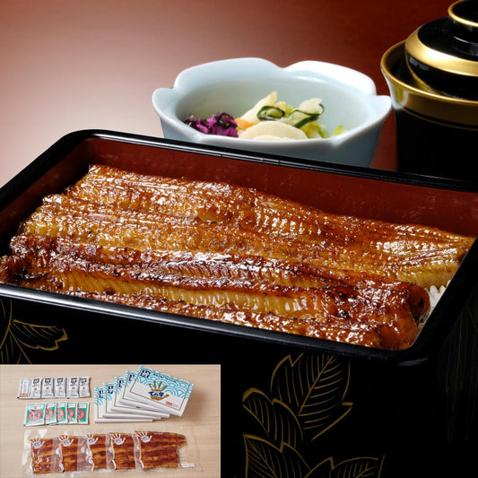 Unagi Tenoji Unagi Kabayaki Frozen Vacuum Pack. 120g×5 Set, Tenoji Decorative Box Included. Suitable for home use or as a gift. Ready to eat after thawing. Present Gift Eel Frozen Great Value