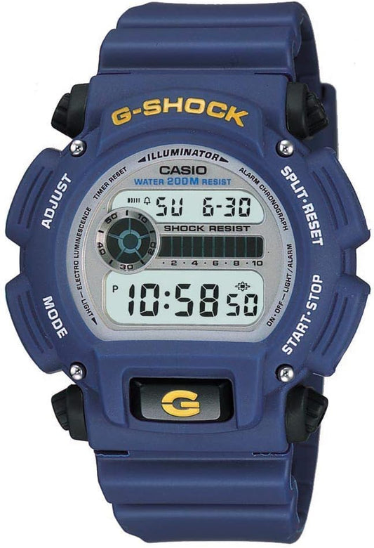 Casio Men's G-Shock Quartz Watch with Rubber Strap, Blue, 23.75 (Model: DW-9052-2V), blue, Quartz Watch, Chronograph, Digital