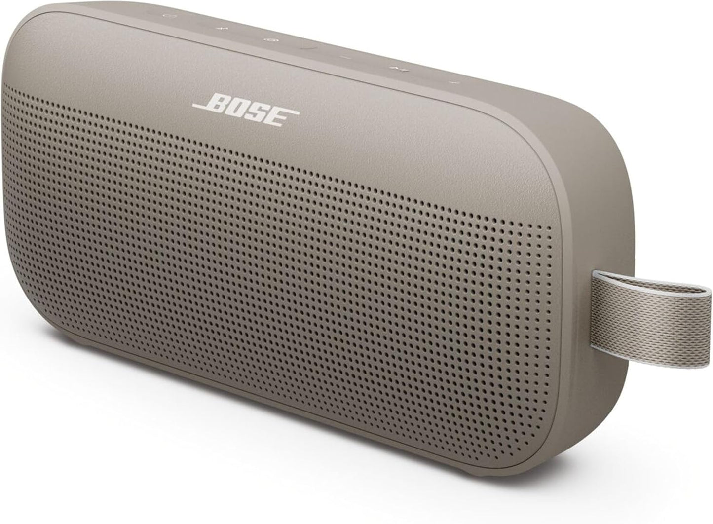 Bose SoundLink Flex Portable Speaker (2nd Gen) Wireless Bluetooth Mini Portable Speaker with Hi-Fi Audio, Up to 12 Hours of Playtime, Waterproof and Dustproof, Sandstone
