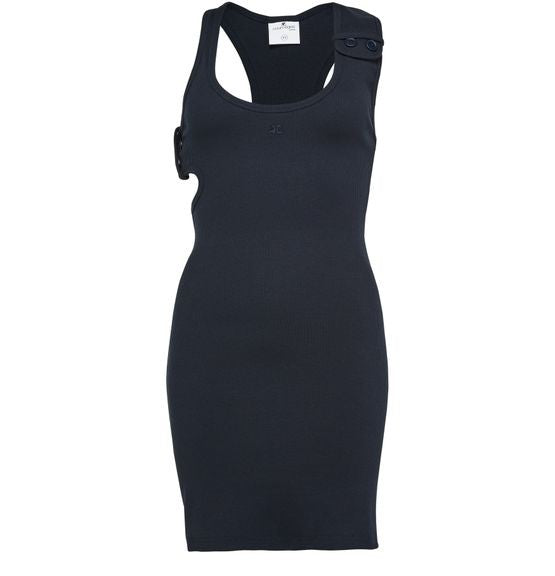 COURREGES ダブルバックル 90's リブドレス - Image 1