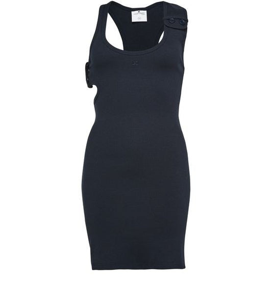 COURREGES ダブルバックル 90's リブドレス - Image 1