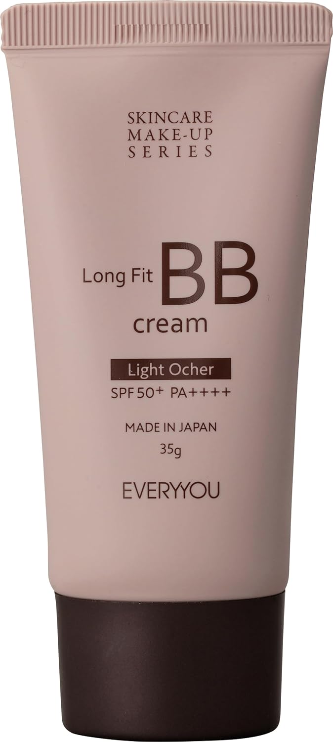 Long Fit BB Cream, 1.2 oz (35 g), UV Foundation, SPF50+ PA++++, Made in Japan, EVERYYOU (Light Ochre, 1.2 oz (35 g)