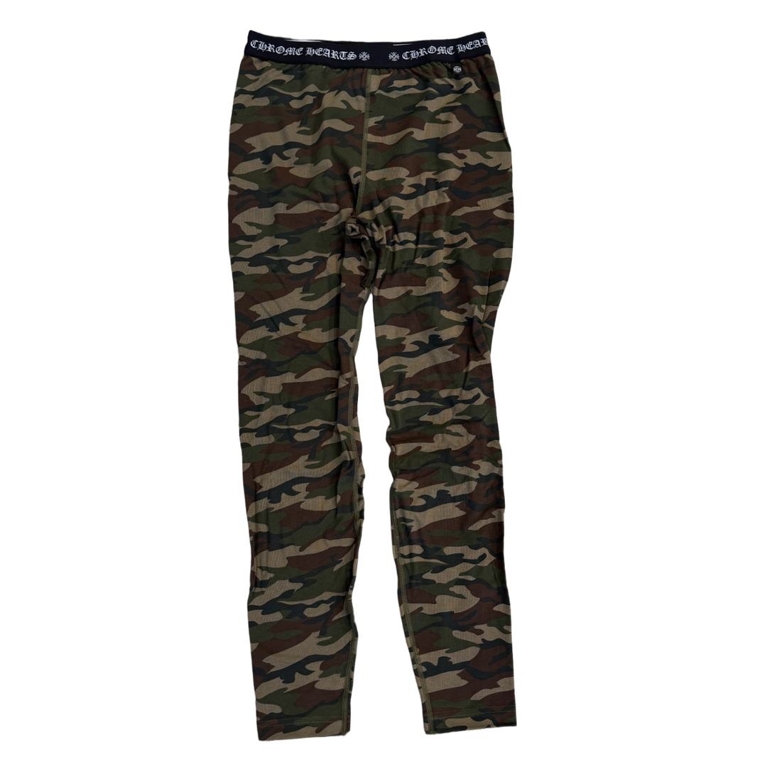 CHROME HEARTS 'HORSESHOE LOGO' CAMO LEGGINGS
