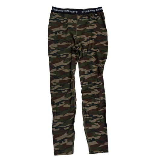 CHROME HEARTS 'HORSESHOE LOGO' CAMO LEGGINGS