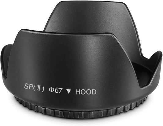67mm Lens Hood, Universal 2.6 inches (67 mm) Hood, Screw-in Type, Cannot Be Reversed (2.6 inches (67 mm)