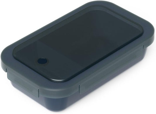Asvel Bento Box with Integrated Packing, Lanthus WTL-800, 800ml, Black, Freezer Safe, Antibacterial, 1-Tier