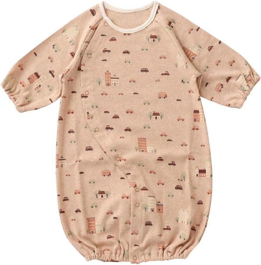 Cream de Coco 30-96173 Smooth Car Pattern Two-Way All (Crotch Snap Replacement) Newborn Baby Clothes, 100% Cotton, 19.7 - 27.6 inches (50 - 70 cm), All Seasons, Cute Car, Bus, Casual, Warm, Cool, Boys