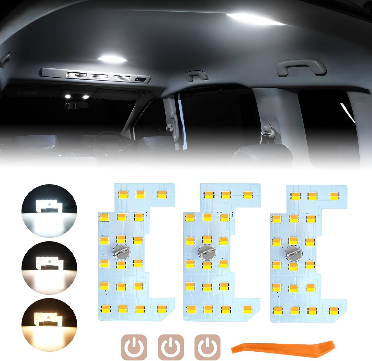 Kashasawa Shoji Freed GT LED Room Lamp, Honda FREED GT1/2/3/4/5/6/7/8 R6.6 ~ LED Room Lamp Set, Special Design for Vehicles, LED Interior Light, High Brightness, Room Light, Three Color Adjustment