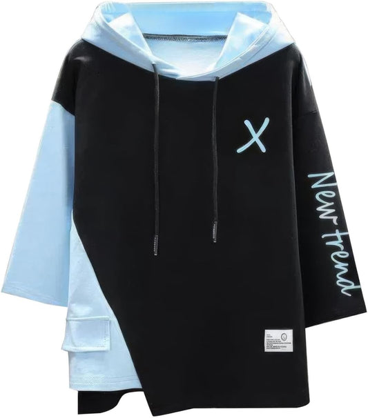 [foveitaa] Tシャツ メンズ 夏服 ゆったり 七分袖 パーカー 半袖 夏 Tシャツ 洋服 おしゃれ 大きいサイズ フード付き ゆったり カジュアル プルオーバー シャツ