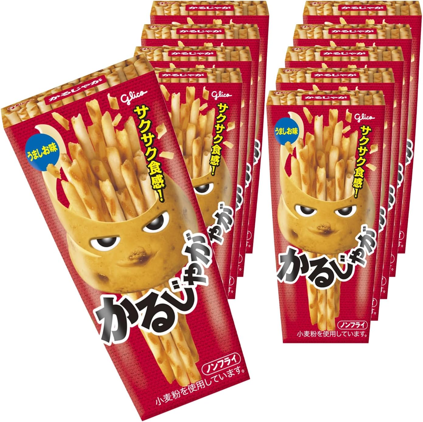 Karujaga umashio flavor 41g×10 pieces Snack chips Non-fried Ezaki Glico glico