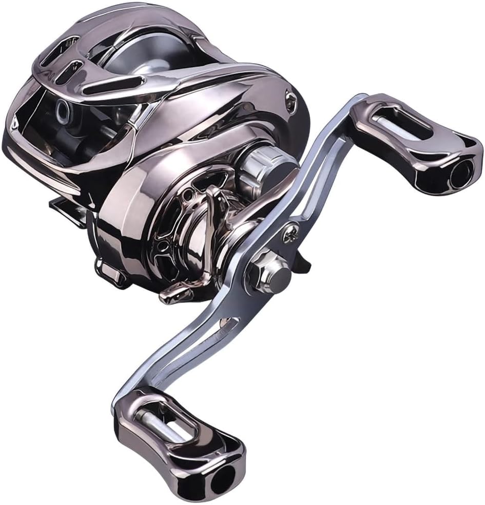 Bait Reel, Casting Reel, Lightweight, For Long Throws, Strong Magnetic Brake, Maximum Drag Force, 13.2 lbs (6 kg), Gear Ratio, 6.3:1, For Lakes, Rivers, Saltwater and Freshwater Fishing Reels