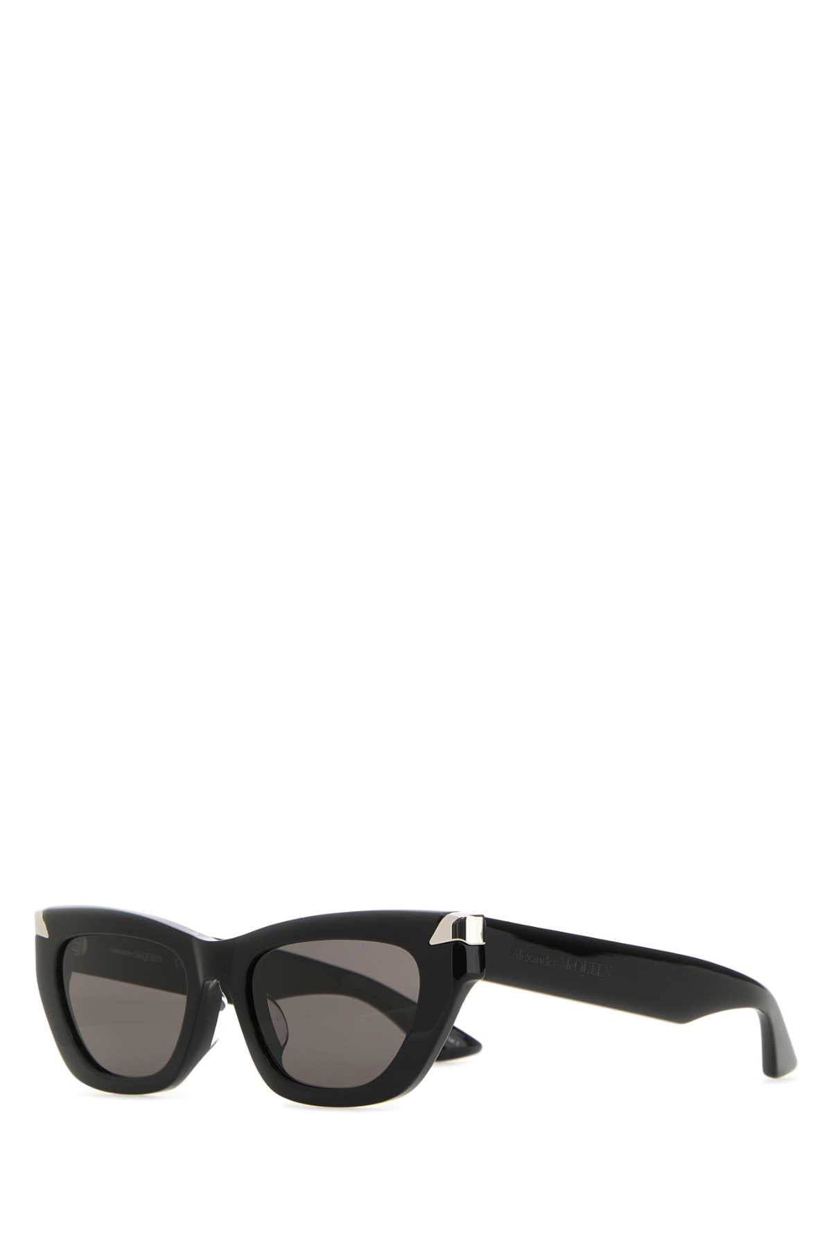 Alexander Mcqueen アレクサンダーマックイーンブラックアセテートパンクリベットサングラス - Image 1