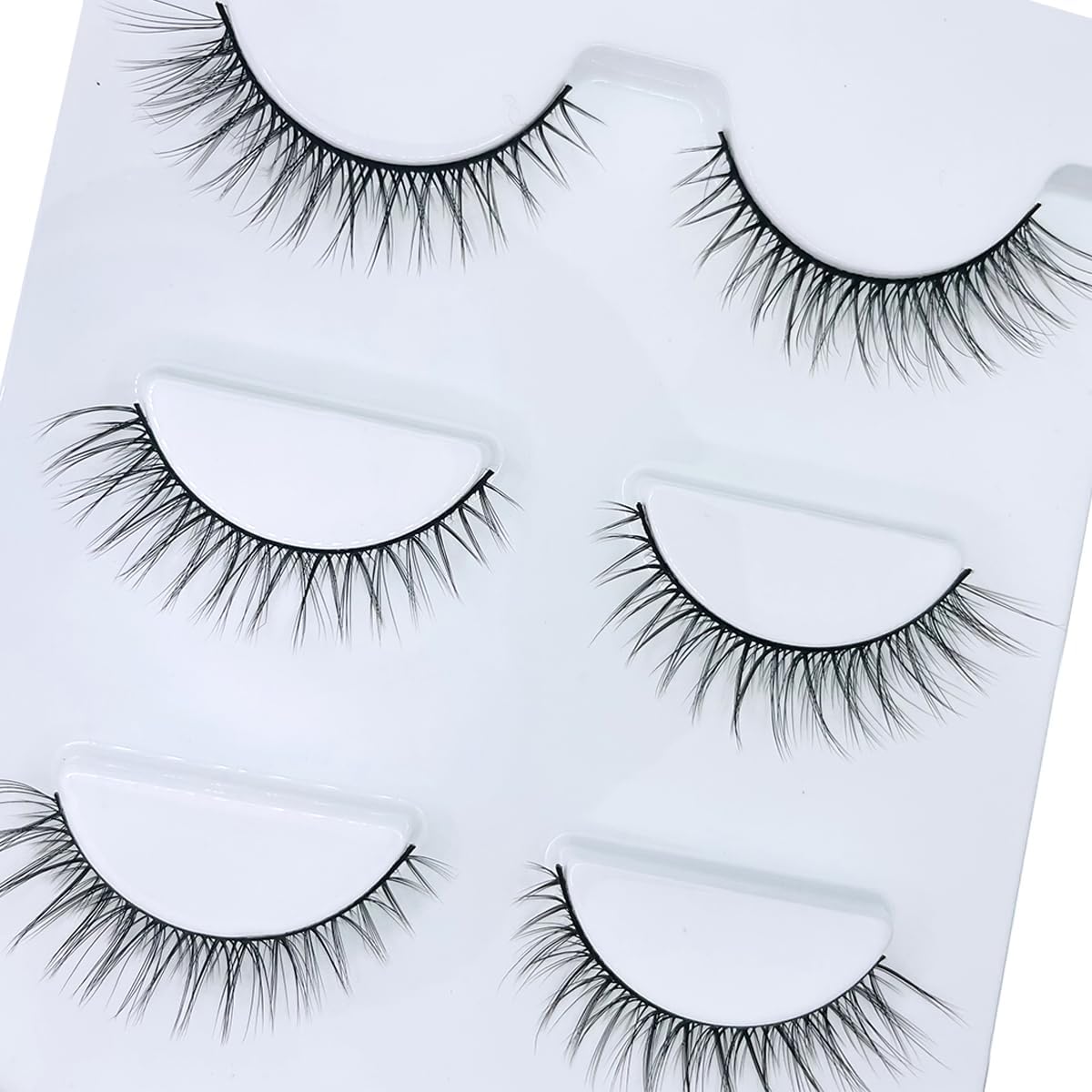 False Eyelashes Natural, Tummy Design, 3 Pairs Set, Eyelash Extensions (AA3)