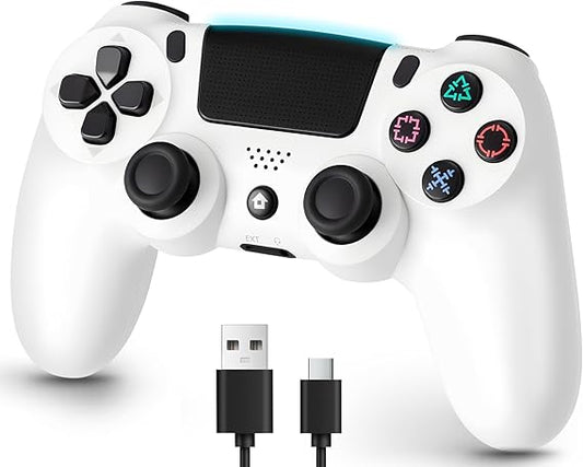 PS4 Controller (2025 Innovation Version/Update) PS4 Controller, Pc, Turbo Fire, 6-Axis Gyro Sensor, Double Vibration, High Precision Button, Bluetooth 5.4, Wireless/Wired, Stable Connection, 1000 mAh