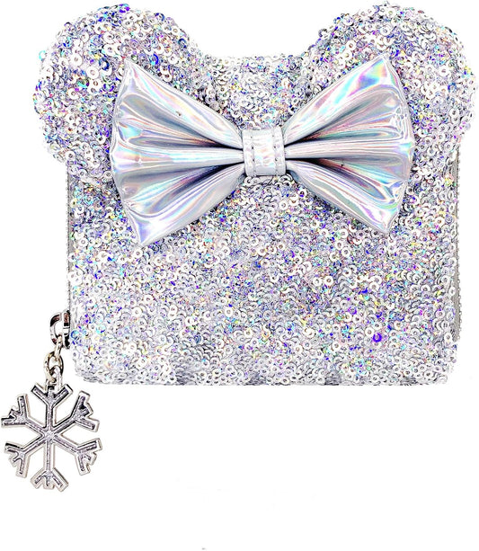Loungefly X LASR - Cartera exclusiva de Minnie con lentejuelas holográficas de Disney