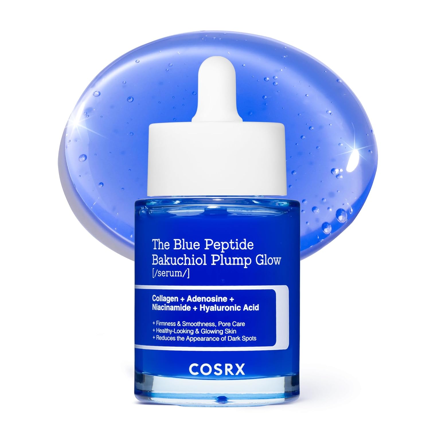 COSRX The Blue Copper Peptide Bakuchiol Serum, suero rellenador de péptidos coreanos para cara, péptidos de cobre GHK-Cu con Bakuchiol, Glow & Plump, cuidado antienvejecimiento y reafirmante de la