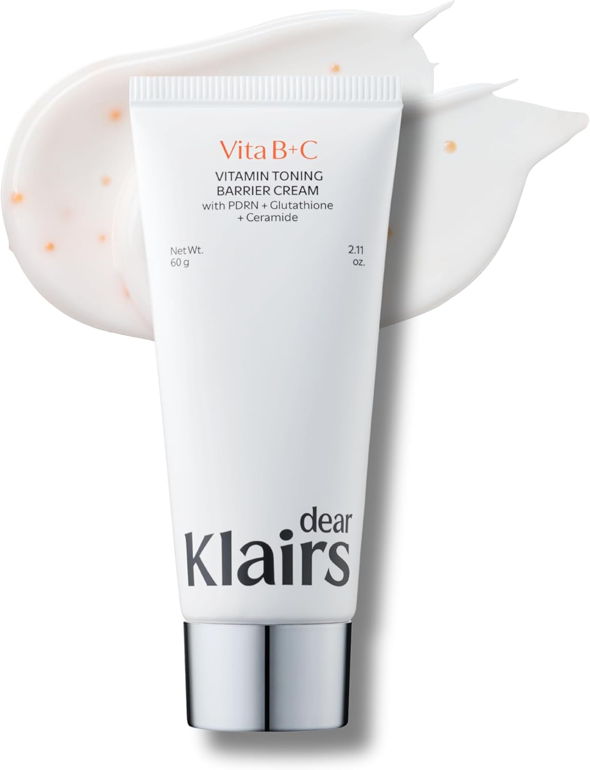 PDRN Vitamin C Glutathione Moisturizing Cream, Klairs, PDRN Vital Barrier Cream, 2.1 oz (60 g), Skin Tone, Barrier, Resilient, Texture, Day Cream, Night Cream, Vitamin B5, Vitamin E, Deer, Dry Skin