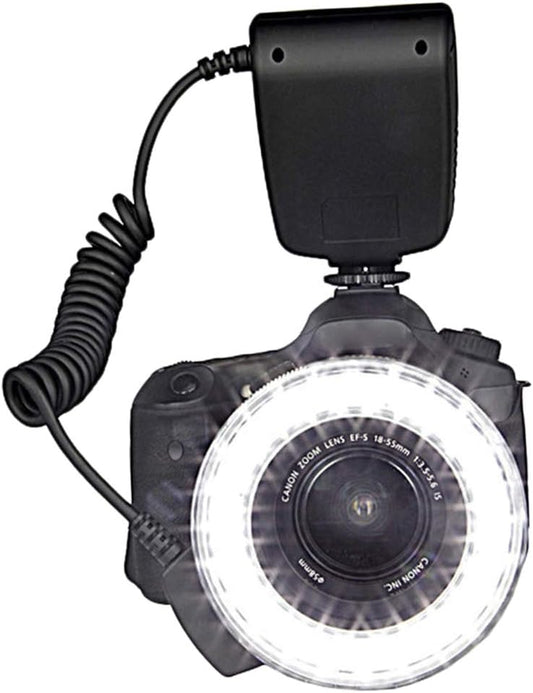 B Baosity Macro Ring Light with 8x Adapter Ring LED Flash Light for Canon Nikon Olympus Panasonic