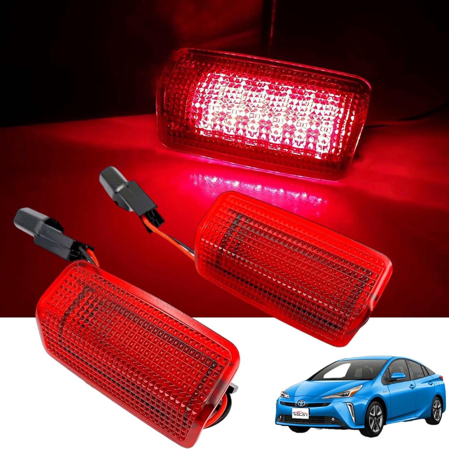 WeCar Toyota Prius 20 Series 30 Series 50 Series LED Courtesy Lamp Genuine Replacement Dedicated Design Welcome Lamp Compatible with Vehicle Inspection 2 Pieces
