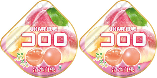 UHA Flavor Sugar, Coloro, Pure Water White Peach, 1.4 oz (40 g) (x 2)
