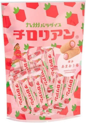 (September 2024 Update) Chilori Anciyoto Hakata Amao Strawberry, 8 Packs, Milk & Butter Scented Roll Cookie × Smooth Strawberry Cream, Fukuoka Souvenir, Insert