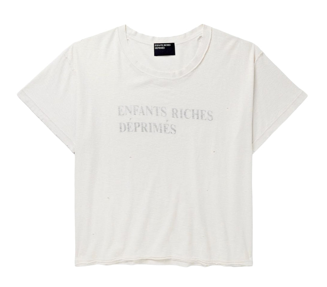 ENFANTS RICHES DÉPRIMÉS 'REVERSE LOGO' WHITE TEE