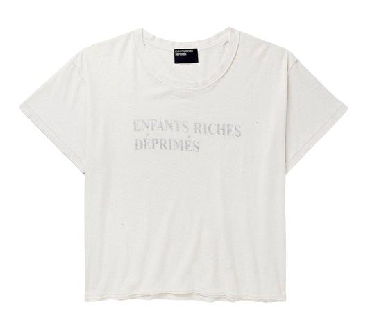 ENFANTS RICHES DÉPRIMÉS 'REVERSE LOGO' WHITE TEE