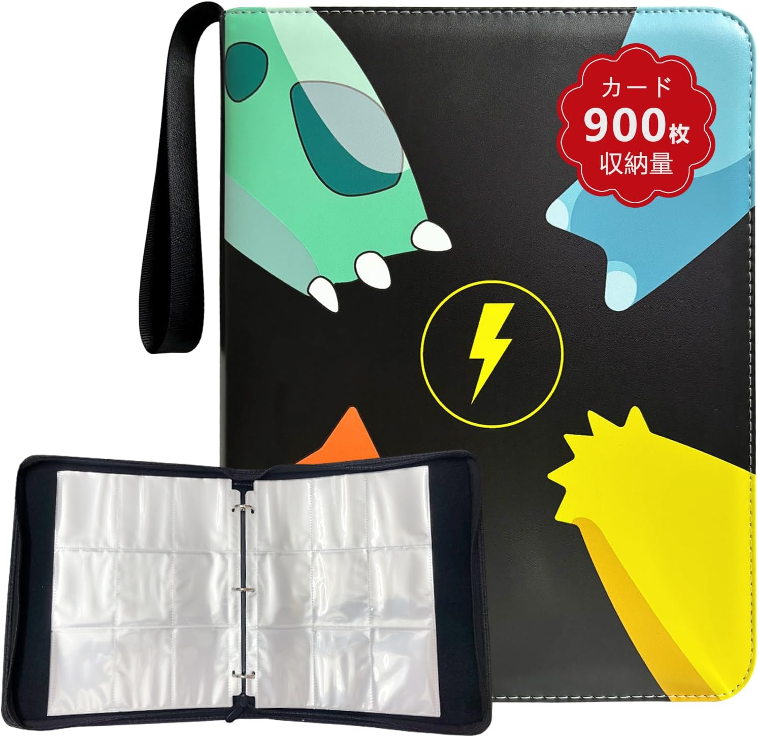 Card Holder, Compatible with Pokemon Cards, Case, Can Store Up to 900 Cards, Card File, Card Case, Trading Card, Trading Card Case, Pokemon Card, File, Card Binder, Trading Card File, Perfect