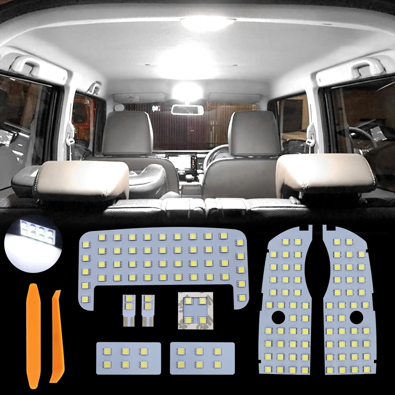 Prius 30 Series LED Room Lamp, Prius ZVW30, Early and Late Period, Interior Parts, Toyota Prius ZVW 30 Interior Light Exclusive Design, 6000K White, Bright, Genuine Replacement, No Processing, Easy