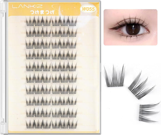 False Eyelashes, No Glue, Partial Eyelashes, 1 Second, False Eyelashes, For Beginners, Easy, Cute, Bundle, Popular, Durable, DIY Eye Makeup, Strong Adhesive, Not Easy to Fall Off, With Glue, Large