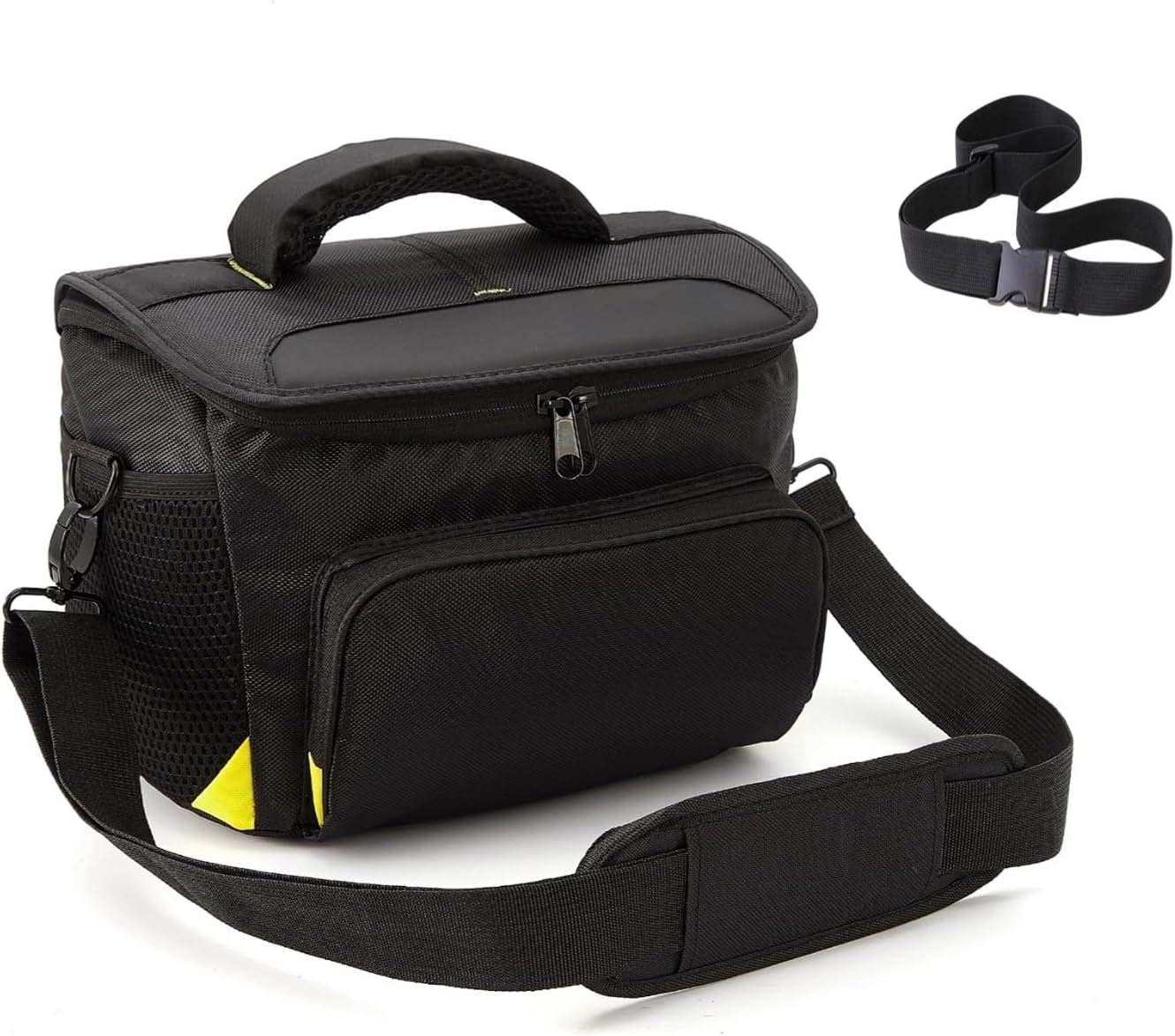 Nikon Compatible Camera Bag for DSLR Nikon D7500D7100 D3200D5600D90 Men's Z5Z50Z30 Shoulder Photo ZFC, Black + Strap, Modern