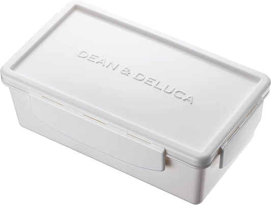 DEAN & DELUCA Lunch Box, Medium, White, 27.6 fl oz (800 ml), Microwavable, Dishwasher Safe, Bento Lunch Box, Compact, Simple